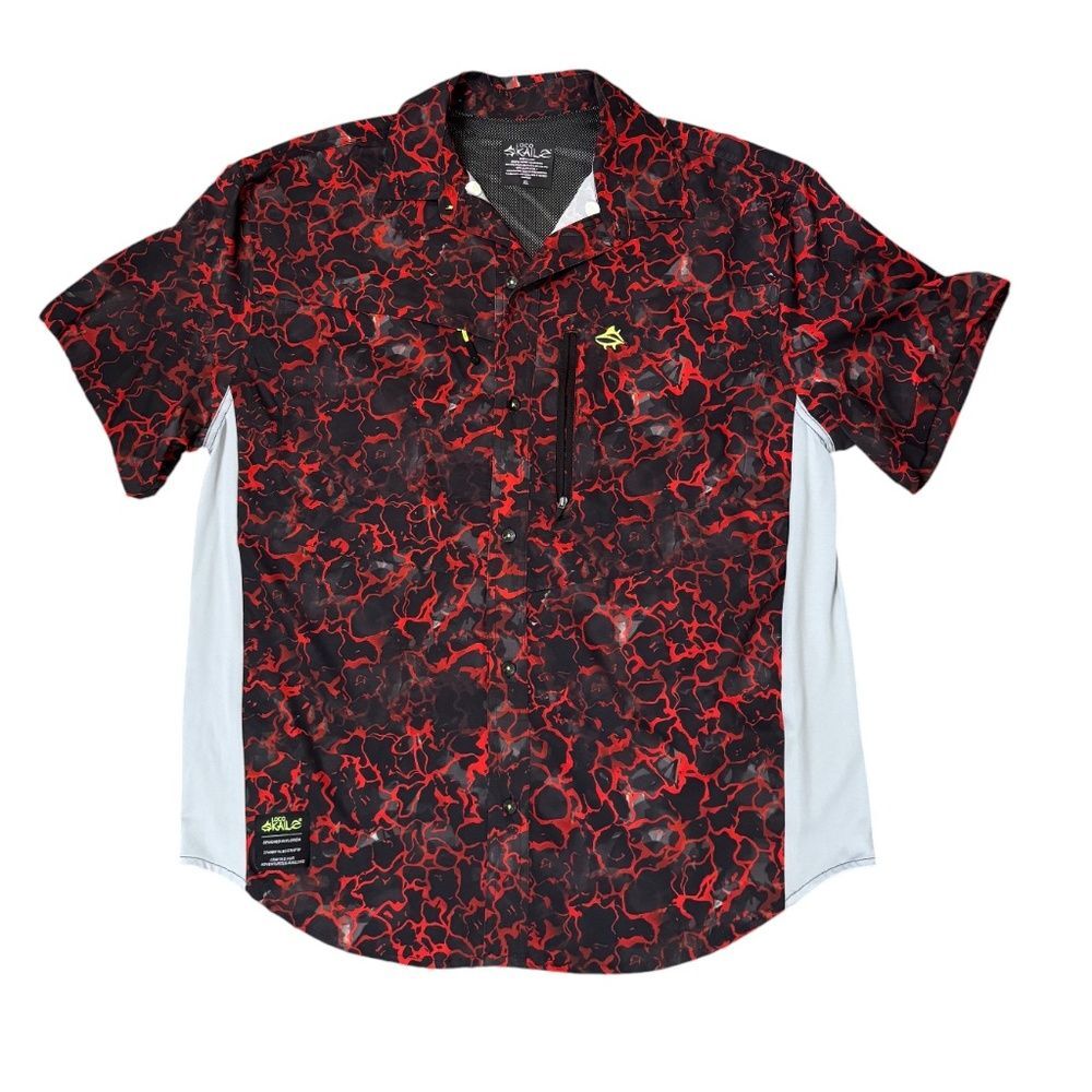 Loco‎ Skailz Mens Performance Shirt in Red & Black, XL